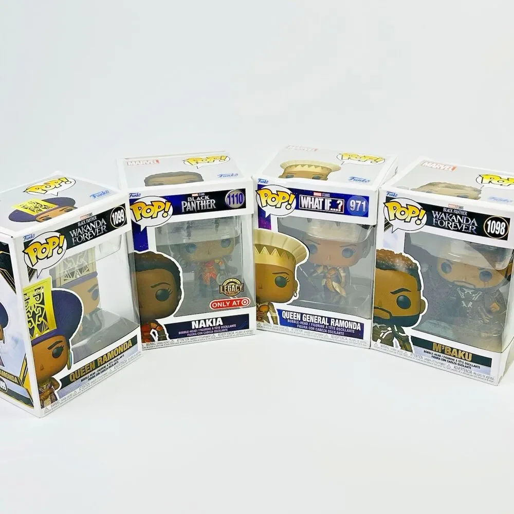 Funko Pop Lot of 4 Black Panther Wakanda Forever Queen Ramonda Nakia M’Baku NIB